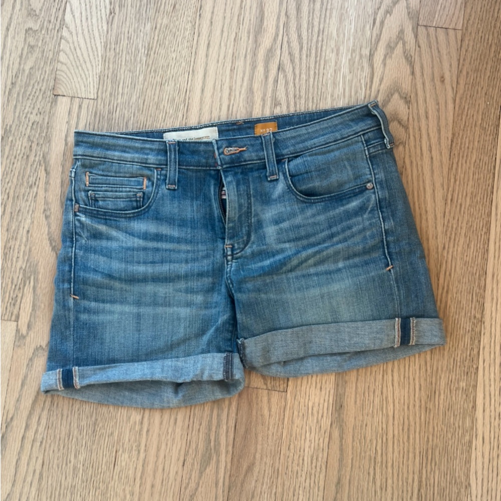 Pilcro Stet Cuffed Denim Shorts Size 27